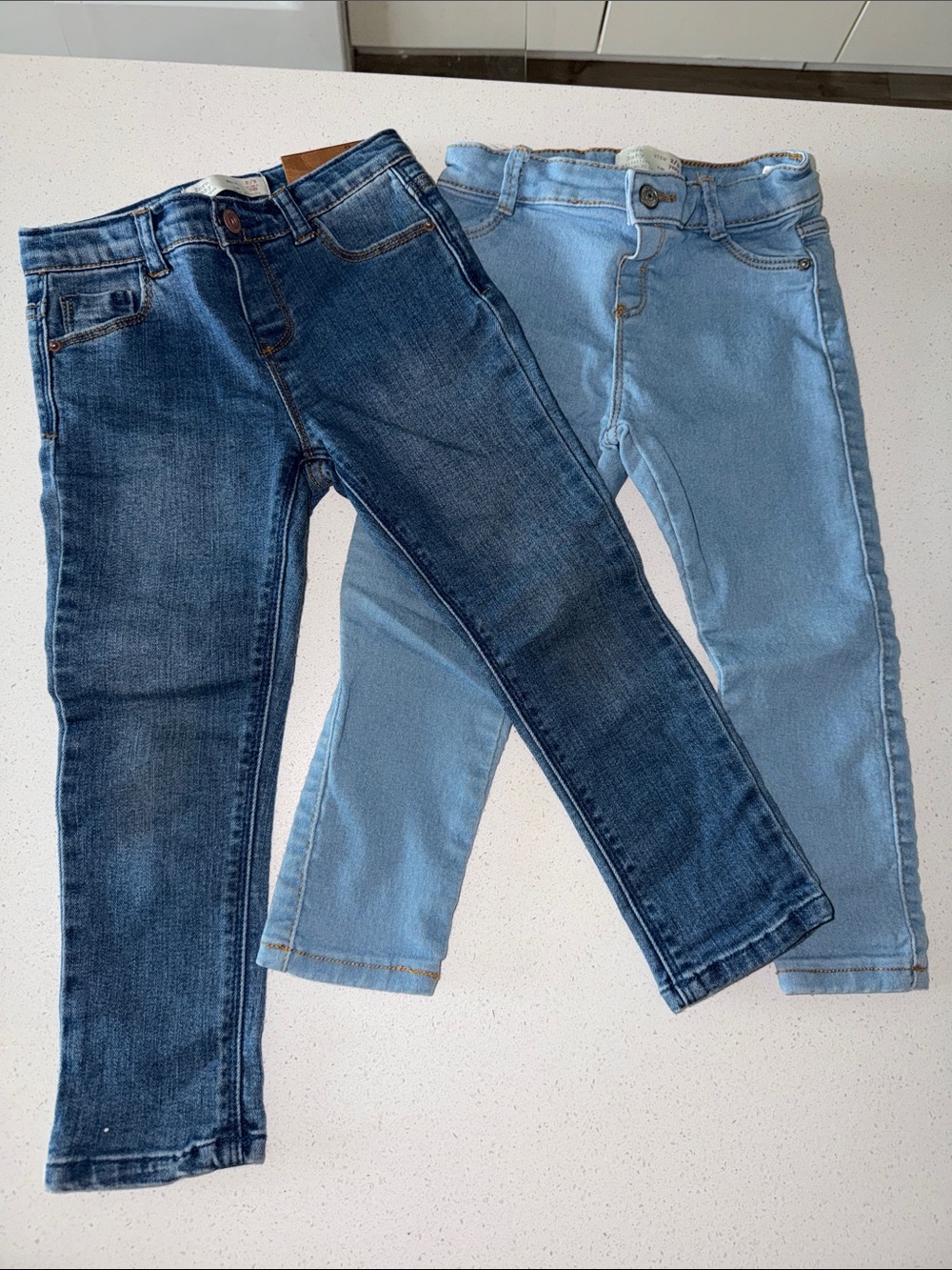 Zara Kids Two-Pack Jeans in Dark Blue & Light Blue